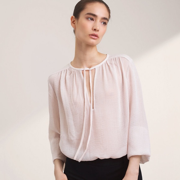 Aritzia Babaton⎜ALLAN BLOUSE⎜BONE - Picture 2 of 11